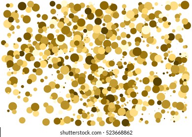 Gold glitter texture isolated on white. Amber color background. Golden explosion of confetti. Vector illustration,eps 10.