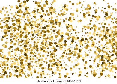 Gold glitter texture isolated on white. Amber color background. Golden explosion of confetti. Vector illustration,eps 10.