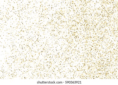 Gold glitter texture isolated on white. Amber color background. Golden explosion of confetti. Vector illustration,eps 10.