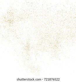 Gold glitter texture isolated on white square. Amber particles color. Celebratory background. Explosion of confetti. Vector illustration,eps 10.