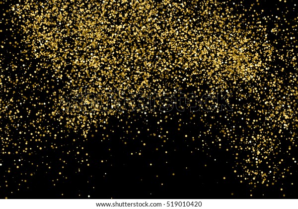 Gold Glitter Texture Isolated On Black Stock Vector (Royalty Free ...