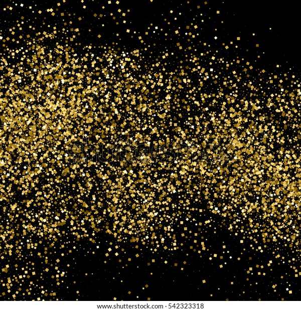 Gold Glitter Texture Isolated On Black Stock Vector (Royalty Free ...