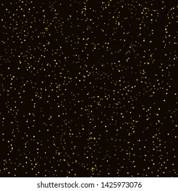 gold glitter texture on a black background. holiday background. golden explosion of confetti. golden grainy abstract texture on a black background. vector illustration eps10