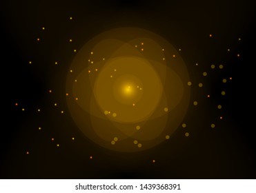 Gold glitter texture on a black background. Holiday background. Golden explosion of confetti. Golden grainy abstract texture on a black background. Design element. Vector illustration,eps 10.