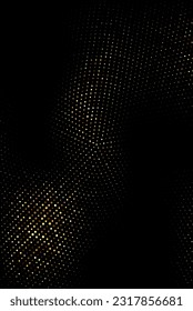 Textura de brillo dorado sobre fondo negro. Fondo festivo. Textura abstracta granulada dorada en un fondo negro.