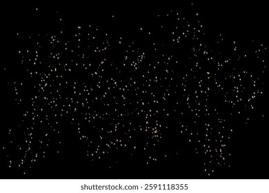 Gold Glitter Texture On Black Background	