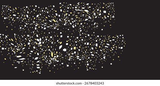 Textura dourada brilhante sobre um fundo preto. Fundo do feriado. Explosão dourada de confete. Textura abstrata granulada dourada sobre um fundo preto. Elemento de design. Ilustração vetorial, eps 10.