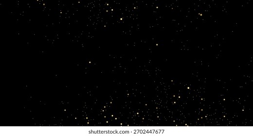 Textura de brillo dorado sobre fondo negro. Antecedentes de Festiva. Explosión dorada de confeti. Textura abstracta granulada dorada sobre un fondo negro. Elemento de diseño