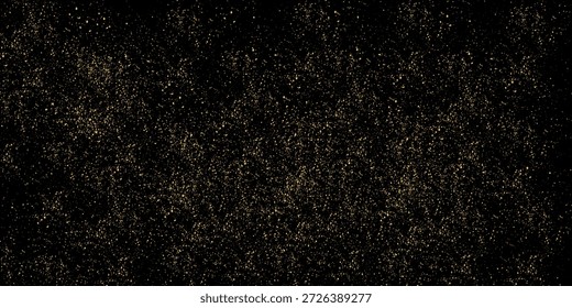 Textura de brillo dorado sobre fondo negro. Antecedentes de Festiva. Explosión dorada de confeti moderno.