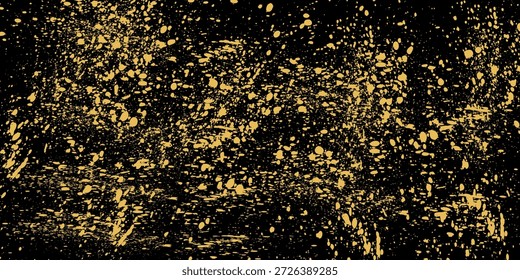 Textura de brillo dorado sobre fondo negro. Antecedentes de Festiva. Explosión dorada de confeti moderno.