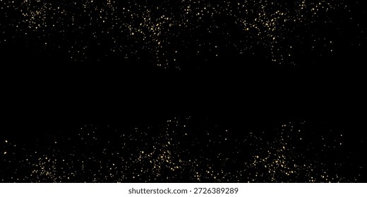 Textura dourada brilhante sobre um fundo preto. ilustração