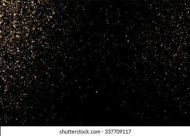 Gold Glitter Texture On Black Background Stock Vector (Royalty Free ...