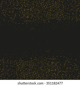 Gold glitter texture on a black background