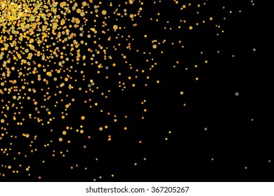 gold glitter texture on a black background