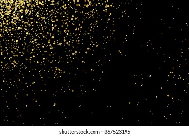 gold glitter texture on a black background