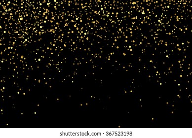 gold glitter texture on a black background