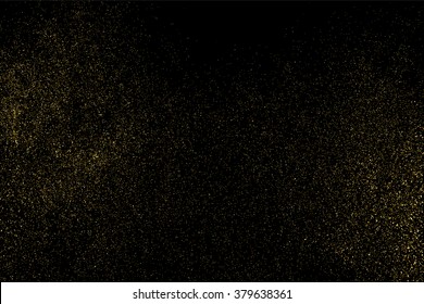 Gold glitter texture on  black background.  Vector illustration,eps 10.