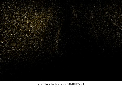 Gold glitter texture on  black background  Vector illustration,eps 10.