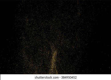 Gold glitter texture on  black background.. Design element. Vector illustration,eps 10.