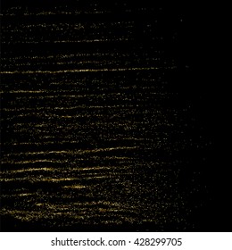 Gold glitter texture on a black background. Aureate design element. Golden explosion of confetti. Vector illustration,eps 10.