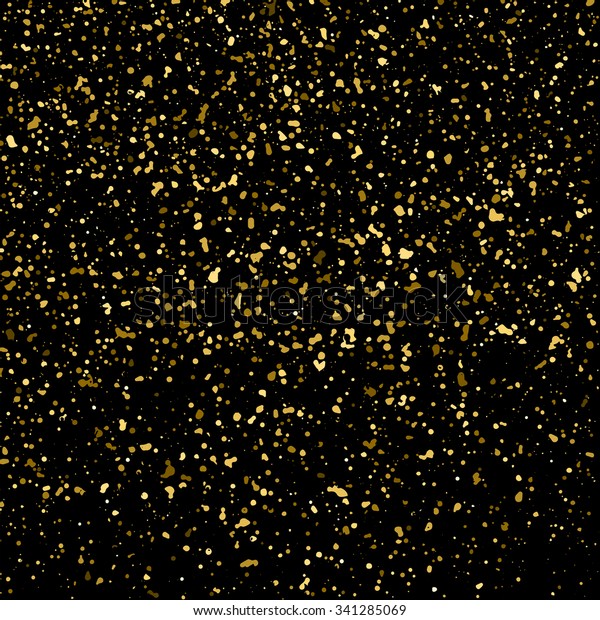 Gold Glitter Texture On Black Background Stock Vector (Royalty Free