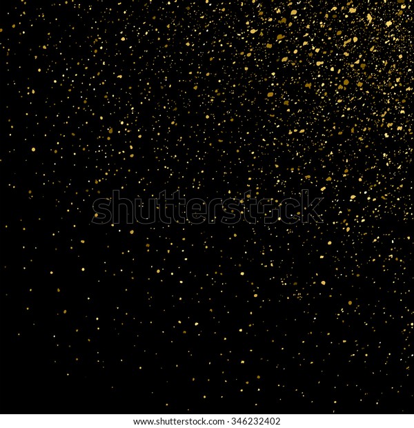 Gold Glitter Texture On Black Background Stock Vector (Royalty Free ...