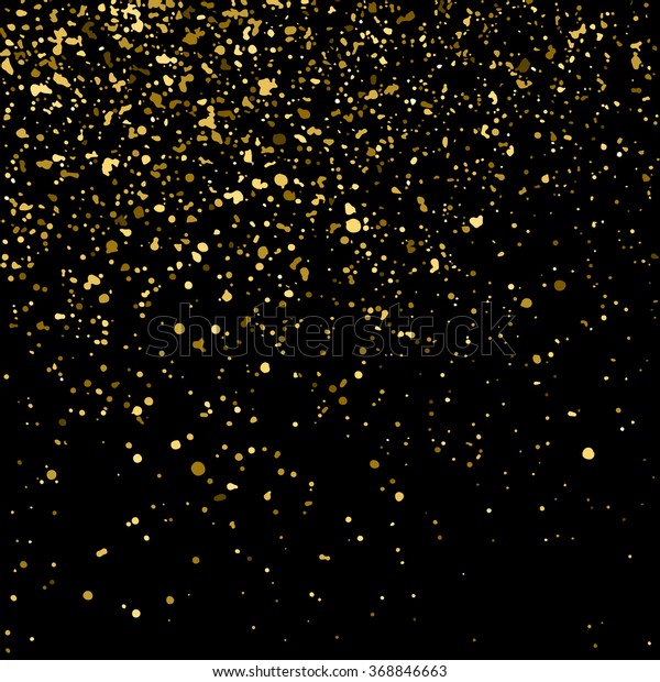 Gold Glitter Texture On Black Background Stock Vector (Royalty Free ...