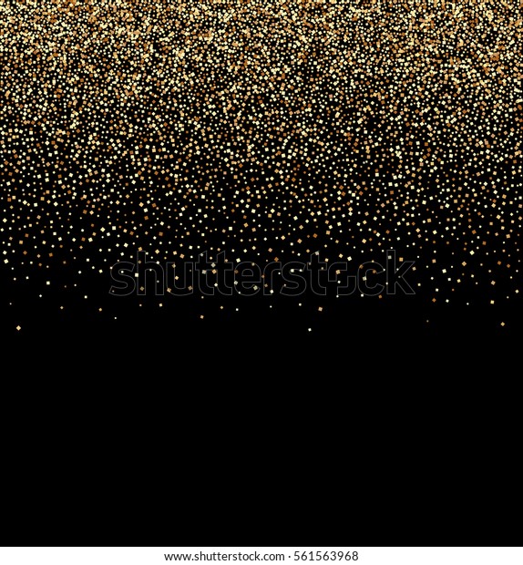 Gold Glitter Texture On Black Background Stock Vector (Royalty Free ...