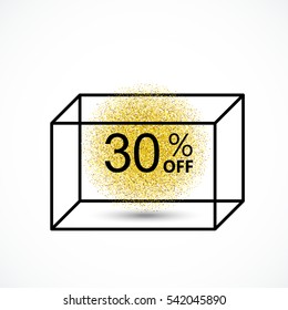 Gold glitter texture Sale Vector background for shops,poster,banner,marketing,tags