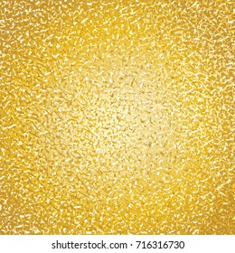 Gold glitter texture, shimmer background, luxury golden dust. Vector illustration.