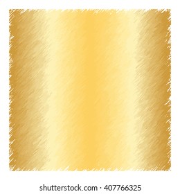 Gold Glitter Texture. Square border template isolated on white. Glowing New Year, Merry Christmas background. Golden blur card. Design template for flyer or invitation, advertising Vector Illustration