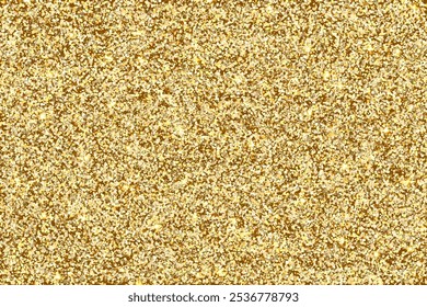 Gold glitter texture vector background. Gold colored vector circles and sparkles illustrating a glitter texture background. File contains layers: background, glitter and shiny stars. EPS 10