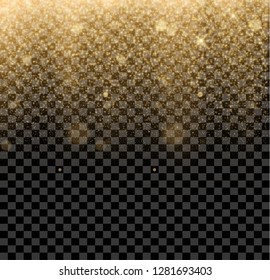 gold glitter transparent background 