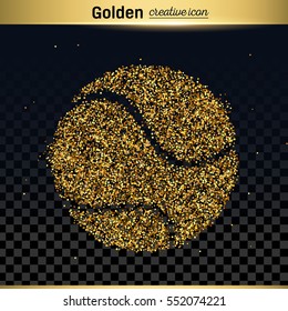 Gold glitter vector icon