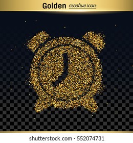 Gold glitter vector icon