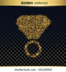 Gold glitter vector icon