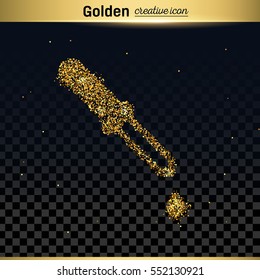 Gold glitter vector icon