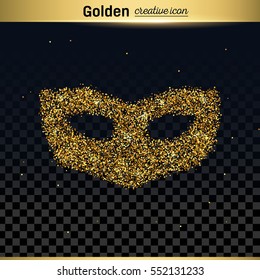 Gold glitter vector icon