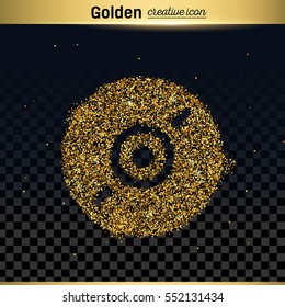 Gold glitter vector icon