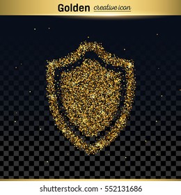 Gold glitter vector icon