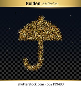 Gold glitter vector icon