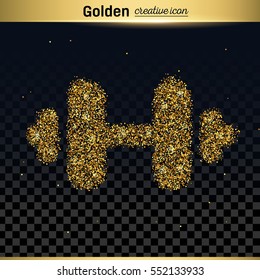 Gold glitter vector icon