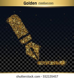 Gold glitter vector icon