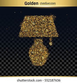 Gold glitter vector icon