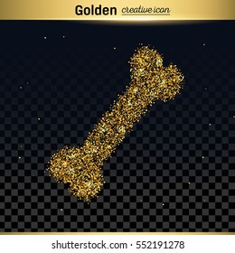 Gold glitter vector icon