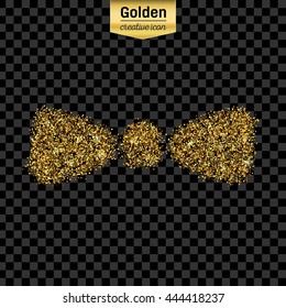 Gold Glitter Vector Icon Bow Tie Stock Vector (Royalty Free) 444418237