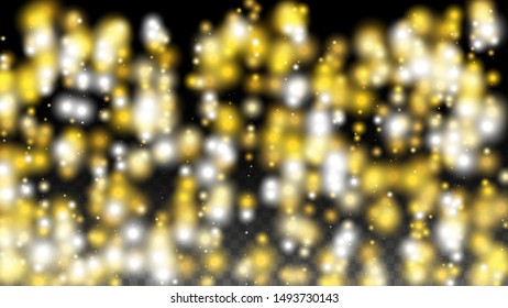 Gold Glitter Vector Texture on a Black Background.