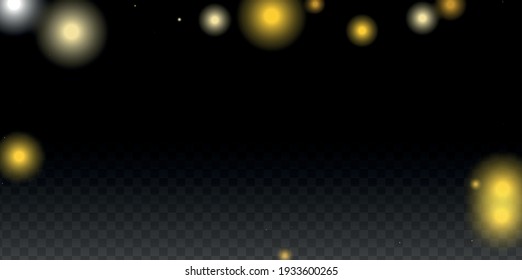 Gold Glitter Vector Texture on a Black. Golden Glow Pattern. Golden Christmas and New Year Snow. Golden Explosion of Confetti. Star Dust. Magic Particles Background with a Glow Light Design. 