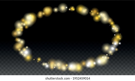 Gold Glitter Vector Texture on a Black. Golden Glow Pattern. Golden Christmas and New Year Snow. Golden Explosion of Confetti. Star Dust. Luxury Night Digital Illustration. 