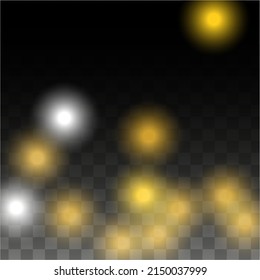 Gold Glitter Vector Texture on a Black. Golden Glow Pattern. Golden Christmas and New Year Snow. Golden Explosion of Confetti. Star Dust. Luxury Night Digital Illustration. 